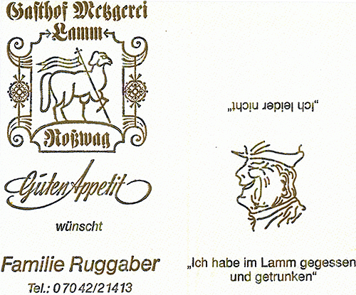 Gasthof Metzgerei Lamm in Roßwag