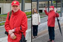 Schumifan Ede - mal ganz im knallroten Porsche-Lock durchgestylt