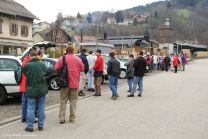 großes Palaver in Oppenau: wir treffen uns am Bahnhof