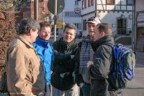 morgentlicher Ecken-Treff in Heimsheim: Peter, Carsten, Wolfgang, Werner, Jo