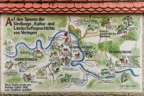 Infotafel in Vehringenstadt: unser Zielgebiet - das Laucherttal